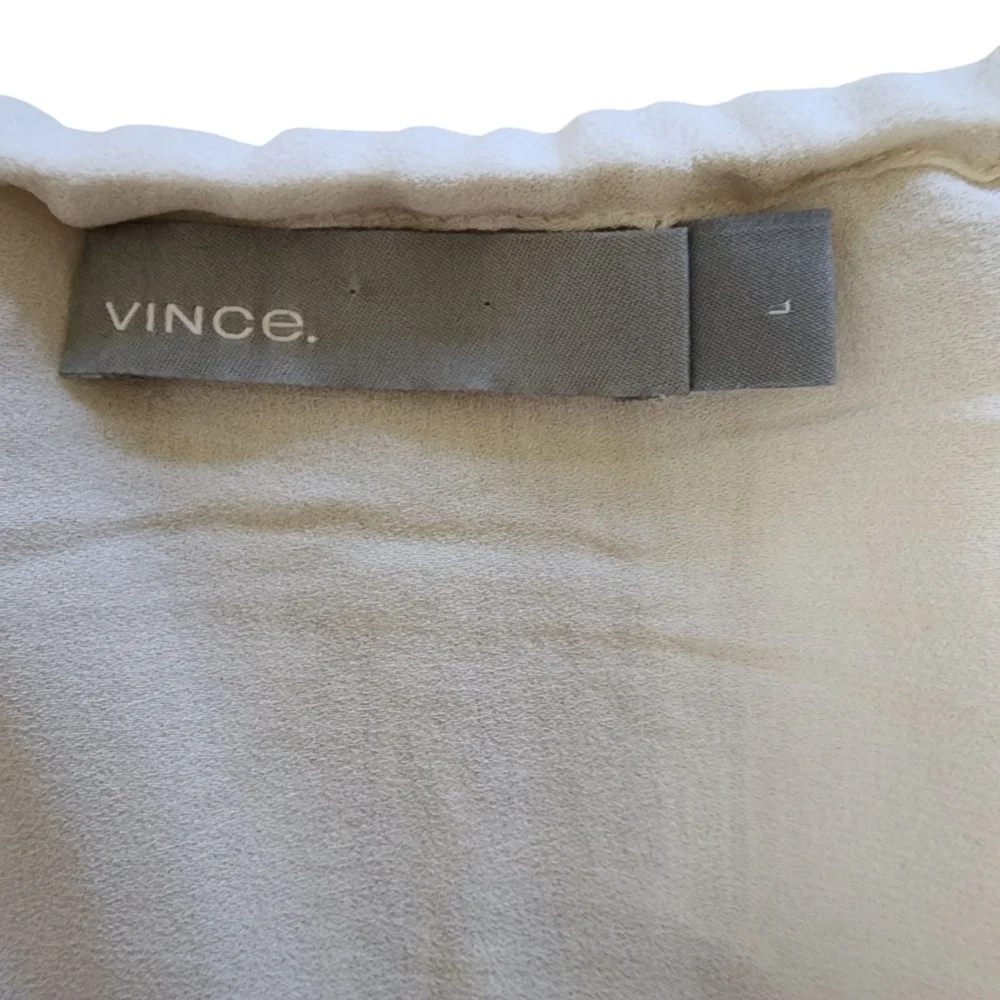 Vince 100% Silk Elegant White Strapless Top - Large - Picture 6 of 6